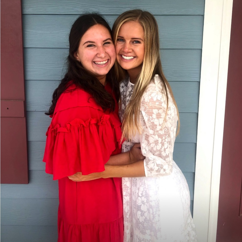 Who what wear red ruffle sundress
